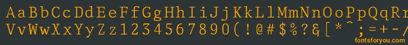 フォントDelegateNormal – 黒い背景にオレンジの文字