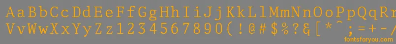 フォントDelegateNormal – オレンジの文字は灰色の背景にあります。