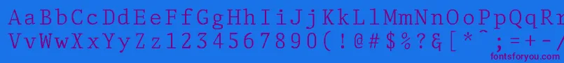 DelegateNormal Font – Purple Fonts on Blue Background