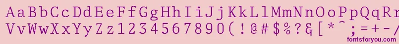 DelegateNormal Font – Purple Fonts on Pink Background