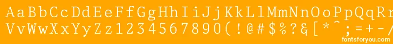 DelegateNormal Font – White Fonts on Orange Background