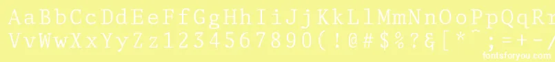 フォントDelegateNormal – 黄色い背景に白い文字