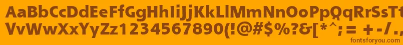 Подробнее о шрифте ShannonExtraBoldAtt Шрифт ShannonExtraBoldAtt – коричневые шрифты на оранжевом фоне