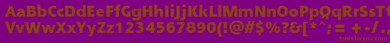 ShannonExtraBoldAtt-Schriftart – Braune Schriften auf violettem Hintergrund