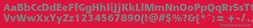 ShannonExtraBoldAtt Font – Gray Fonts on Red Background