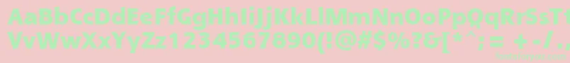 ShannonExtraBoldAtt Font – Green Fonts on Pink Background