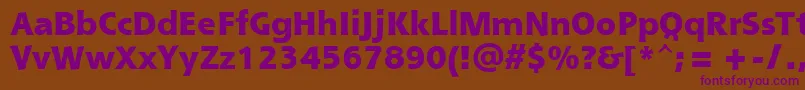 ShannonExtraBoldAtt Font – Purple Fonts on Brown Background