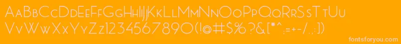 MbPictureHouseTwo Font – Pink Fonts on Orange Background