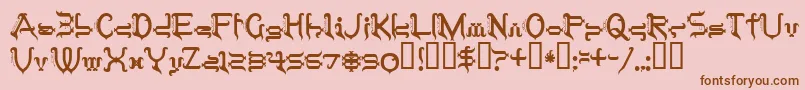 Tobintax Font – Brown Fonts on Pink Background