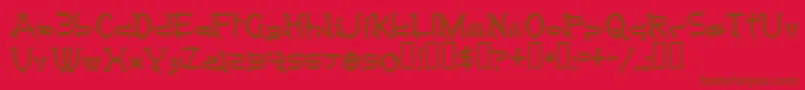 Tobintax Font – Brown Fonts on Red Background
