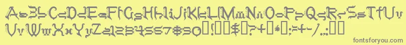 Tobintax Font – Gray Fonts on Yellow Background