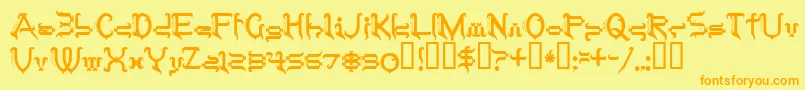Tobintax Font – Orange Fonts on Yellow Background