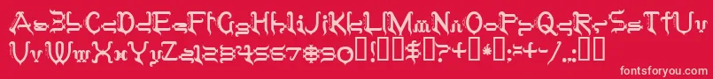 Tobintax Font – Pink Fonts on Red Background