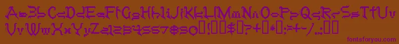 Tobintax Font – Purple Fonts on Brown Background