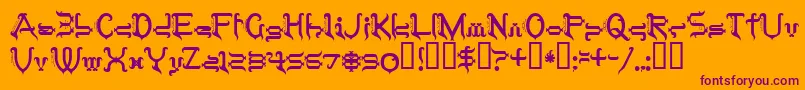 Tobintax Font – Purple Fonts on Orange Background