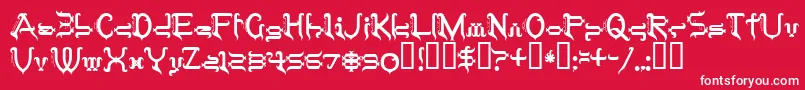Tobintax Font – White Fonts on Red Background