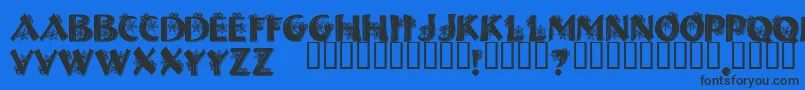 HalloweenSpider Font – Black Fonts on Blue Background