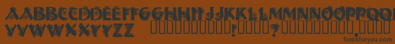 HalloweenSpider-fontti – mustat fontit ruskealla taustalla