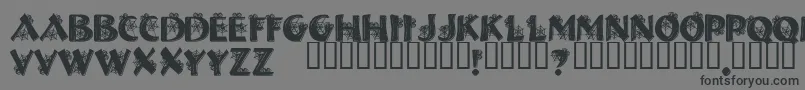 フォントHalloweenSpider – 黒い文字の灰色の背景