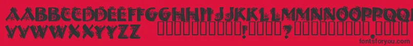 フォントHalloweenSpider – 赤い背景に黒い文字