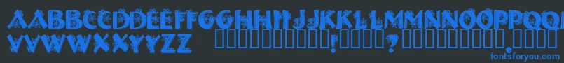 Шрифт HalloweenSpider – синие шрифты на чёрном фоне