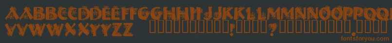 HalloweenSpider Font – Brown Fonts on Black Background