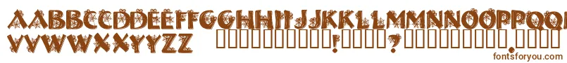 Шрифт HalloweenSpider – коричневые шрифты на белом фоне