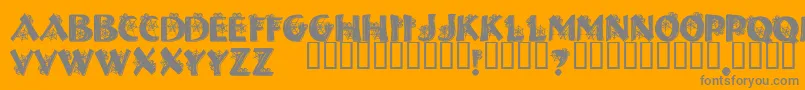 フォントHalloweenSpider – オレンジの背景に灰色の文字