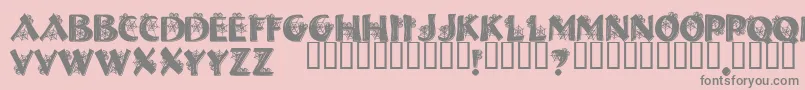 HalloweenSpider-fontti – harmaat kirjasimet vaaleanpunaisella taustalla