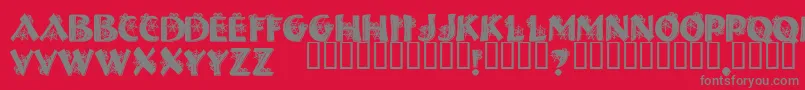 フォントHalloweenSpider – 赤い背景に灰色の文字