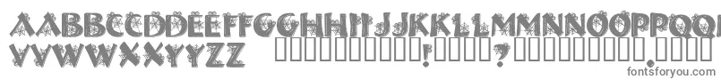 フォントHalloweenSpider – 白い背景に灰色の文字