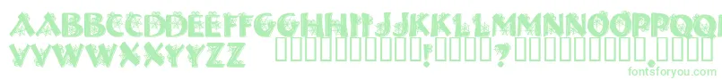 HalloweenSpider-fontti – vihreät fontit valkoisella taustalla