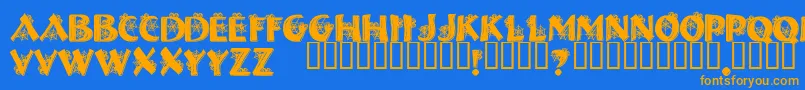 HalloweenSpider Font – Orange Fonts on Blue Background