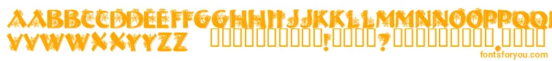 HalloweenSpider Font – Orange Fonts on White Background