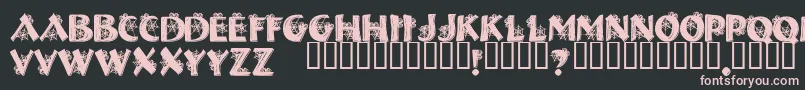 フォントHalloweenSpider – 黒い背景にピンクのフォント