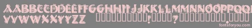 フォントHalloweenSpider – 灰色の背景にピンクのフォント