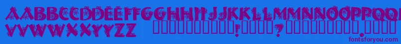 HalloweenSpider Font – Purple Fonts on Blue Background