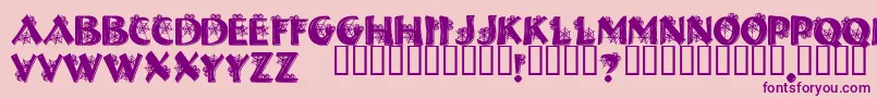 HalloweenSpider-fontti – violetit fontit vaaleanpunaisella taustalla