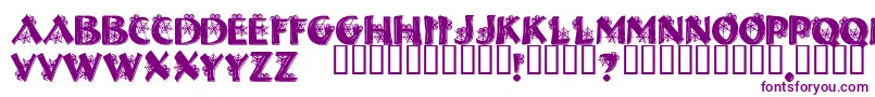 フォントHalloweenSpider – 白い背景に紫のフォント
