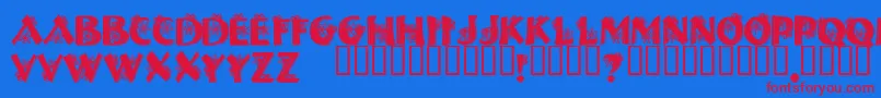 HalloweenSpider Font – Red Fonts on Blue Background