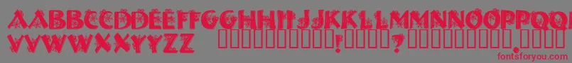 HalloweenSpider Font – Red Fonts on Gray Background
