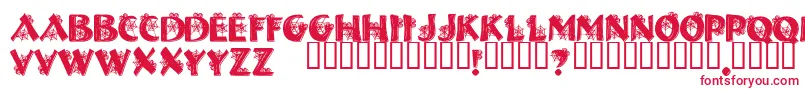 フォントHalloweenSpider – 白い背景に赤い文字