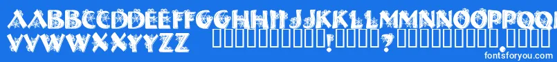HalloweenSpider-fontti – valkoiset fontit sinisellä taustalla