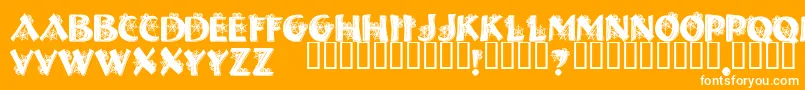 HalloweenSpider Font – White Fonts on Orange Background