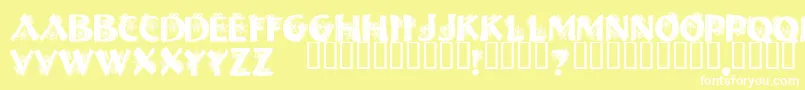 フォントHalloweenSpider – 黄色い背景に白い文字