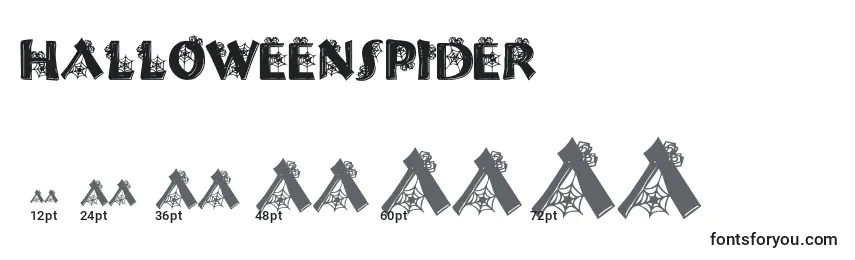 HalloweenSpider Font Sizes