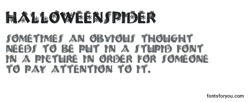 Schriftart HalloweenSpider