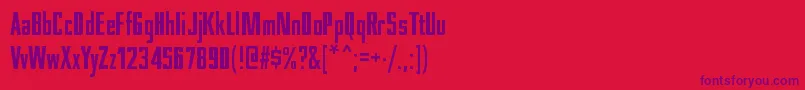 フォントNesobritecdblRegular – 赤い背景に紫のフォント