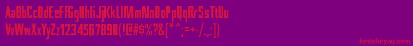 NesobritecdblRegular Font – Red Fonts on Purple Background