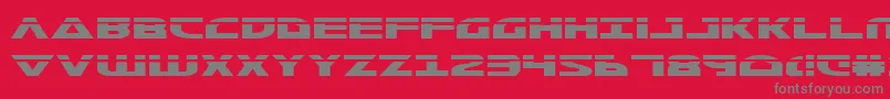 Czcionka Morsenkv2l – szare czcionki na czerwonym tle